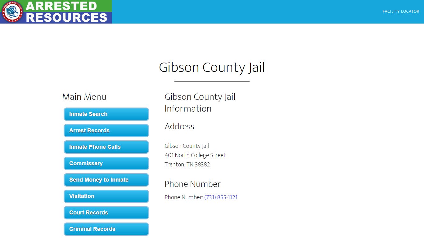 Gibson County Jail - Inmate Search - Trenton, TN